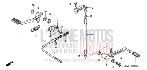 PEDALE CBR1000RR6 de 2006